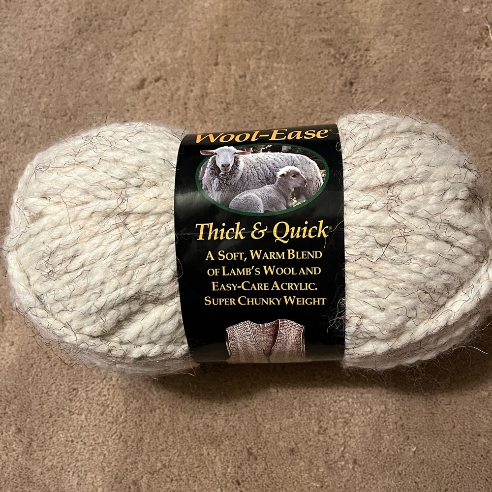 Thick & Quick Yarn - Natural made from wool, for crafts knitting crocheting